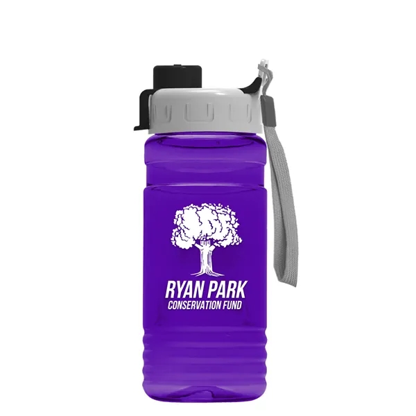 Translucent Violet color option for Garyline® Rpet Bottle With Quick Snap Lid   20 Oz.