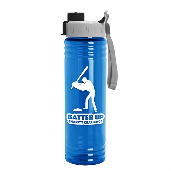 Translucent Blue color option for Garyline® Slim Fit Bottle With Quick Snap Lid   24 Oz.