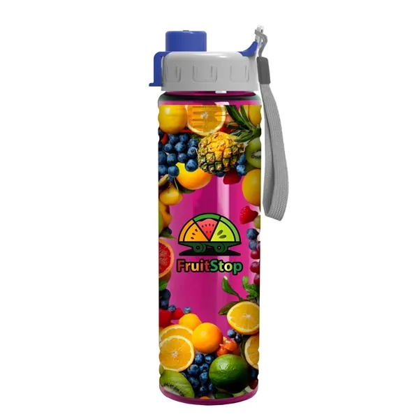 Translucent Fuschia color option for Garyline® Slim Fit Bottle With Quick Snap Lid   24 Oz.