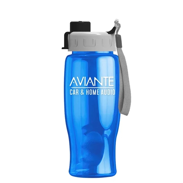 Translucent Blue color option for Garyline® Poly+ Bottle With Quick Snap Lid   27 Oz.