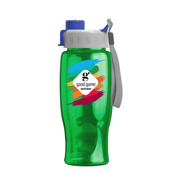 Translucent Green color option for Garyline® Poly+ Bottle With Quick Snap Lid   27 Oz.