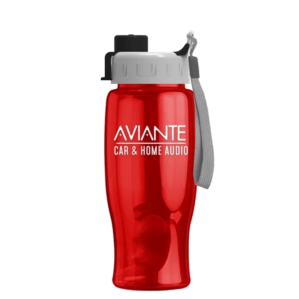 Translucent Red color option for Garyline® Poly+ Bottle With Quick Snap Lid   27 Oz.