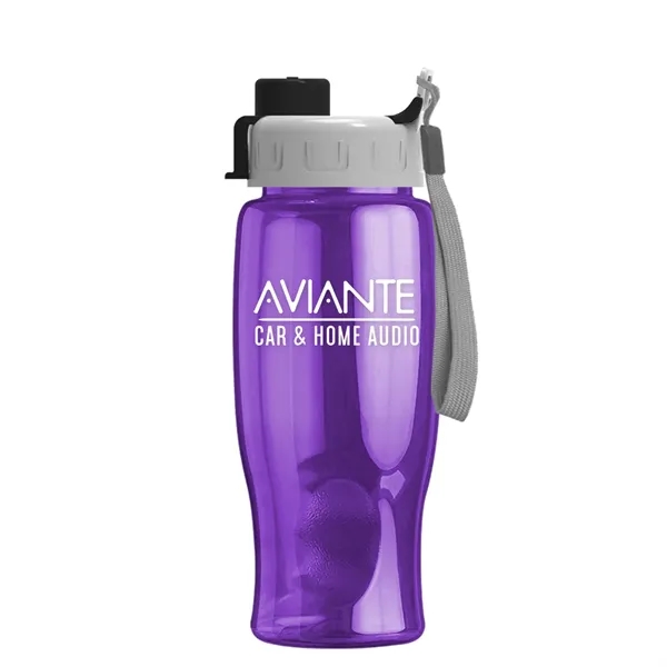 Translucent Violet color option for Garyline® Poly+ Bottle With Quick Snap Lid   27 Oz.