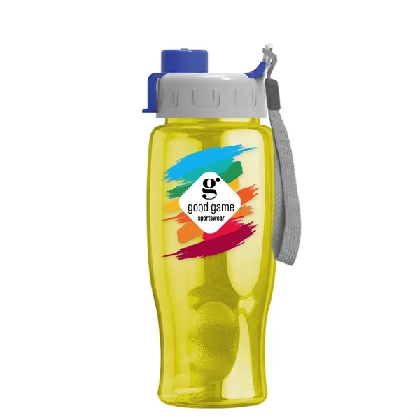Translucent Yellow color option for Garyline® Poly+ Bottle With Quick Snap Lid   27 Oz.