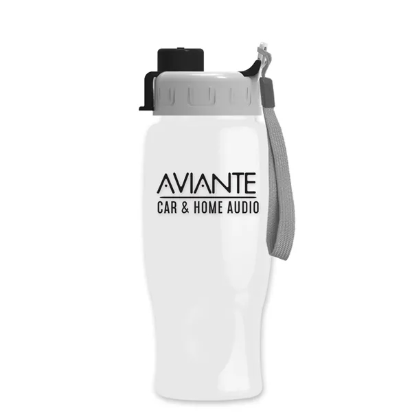 White color option for Garyline® Poly+ Bottle With Quick Snap Lid   27 Oz.