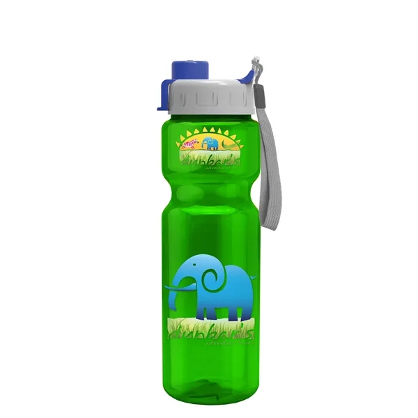 Translucent Green color option for Garyline® Champ Bottle With Quick Snap Lid   28 Oz.