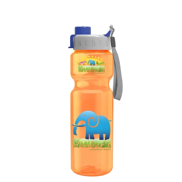 Translucent Orange color option for Garyline® Champ Bottle With Quick Snap Lid   28 Oz.