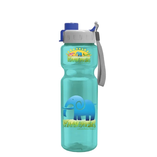 Translucent Teal color option for Garyline® Champ Bottle With Quick Snap Lid   28 Oz.