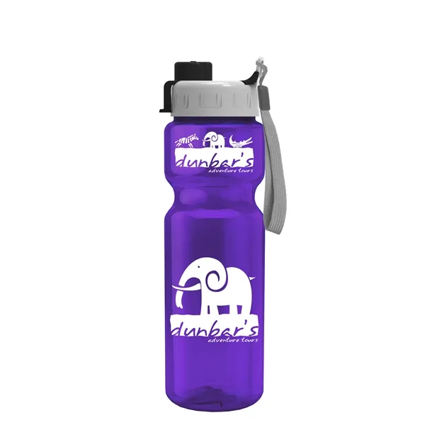 Translucent Violet color option for Garyline® Champ Bottle With Quick Snap Lid   28 Oz.