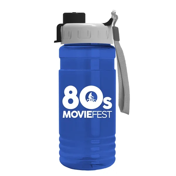 Translucent Blue color option for Garyline® Groove Tritan® Bottle With Quick Snap Lid   20 Oz.