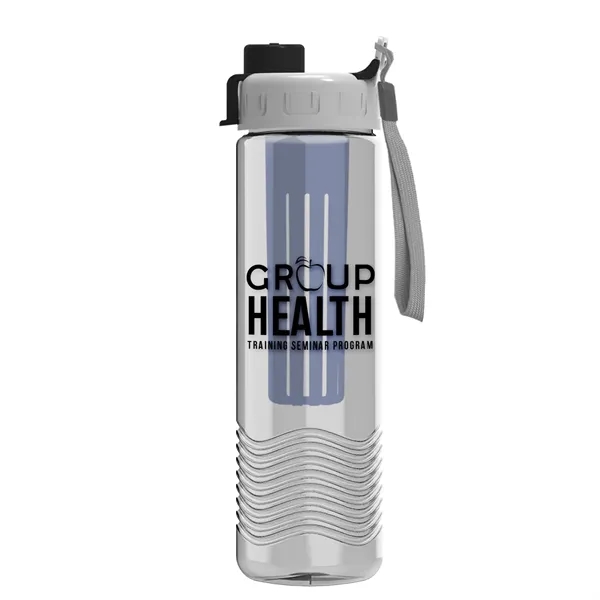 Clear color option for Garyline® Wave Tritan® Bottle With Quick Snap Lid And Inf...