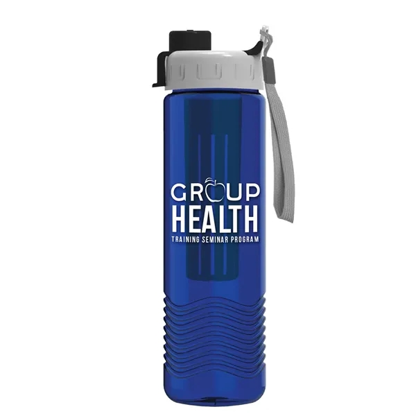 Translucent Blue color option for Garyline® Wave Tritan® Bottle With Quick Snap Lid And Inf...