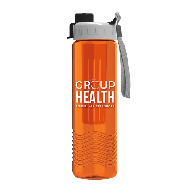 Translucent Orange color option for Garyline® Wave Tritan® Bottle With Quick Snap Lid And Inf...