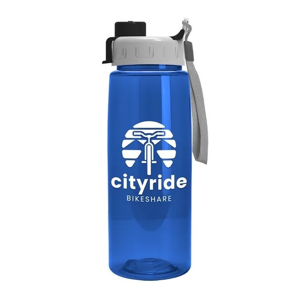 Translucent Blue color option for Garyline® Flair Tritan® Bottle With Quick Snap Lid   26 Oz.