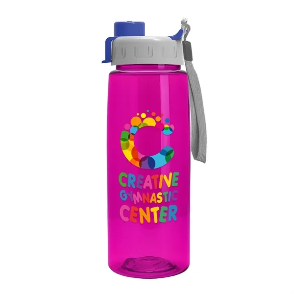 Translucent Hot Pink color option for Garyline® Flair Tritan® Bottle With Quick Snap Lid   26 Oz.