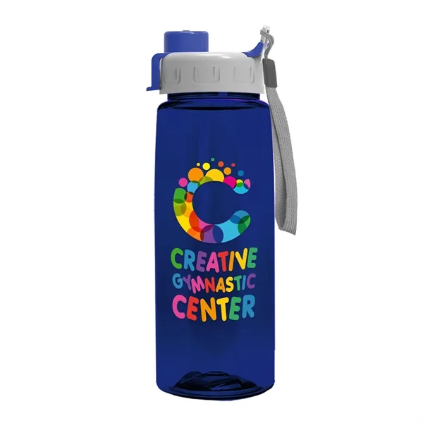 Translucent Navy Blue color option for Garyline® Flair Tritan® Bottle With Quick Snap Lid   26 Oz.