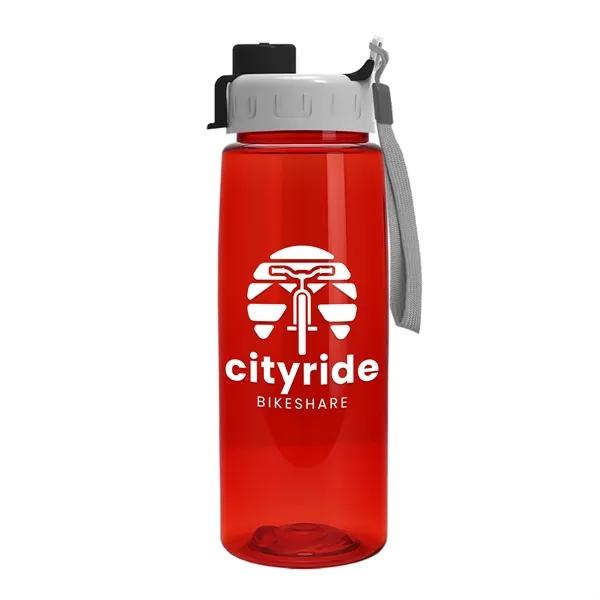 Translucent Red color option for Garyline® Flair Tritan® Bottle With Quick Snap Lid   26 Oz.