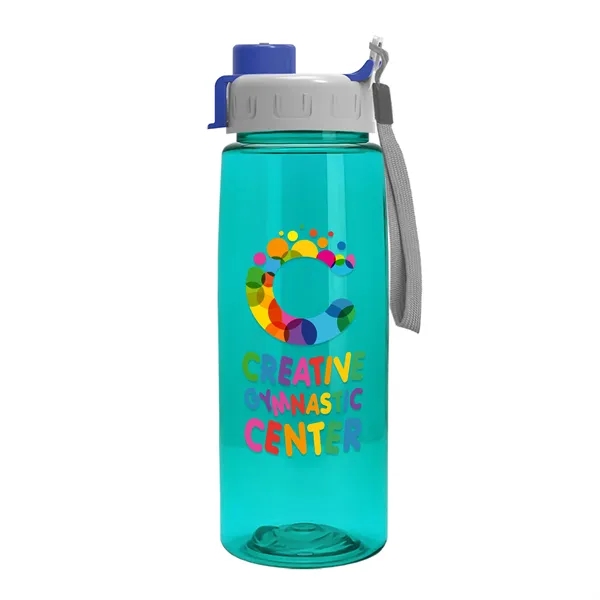Translucent Teal color option for Garyline® Flair Tritan® Bottle With Quick Snap Lid   26 Oz.
