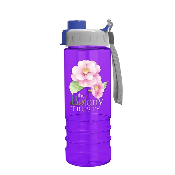 Translucent Violet color option for Garyline® Salute Bottle With Quick Snap Lid   24 Oz.