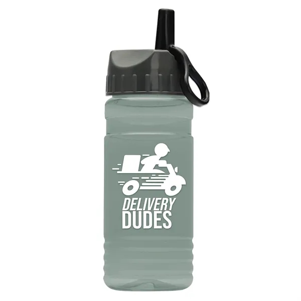 Glacier Blue color option for Garyline® Rpet Bottle With Ring Straw Lid   20 Oz.