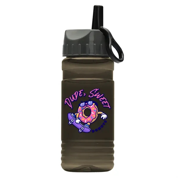 Smoke color option for Garyline® Rpet Bottle With Ring Straw Lid   20 Oz.