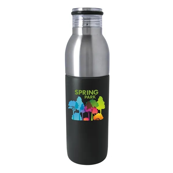 Matte Black Tumbler/ Silver Bottle color option for Good Value™ Active 2 In 1 Vacuum Bottle Tumbler   22 Oz.