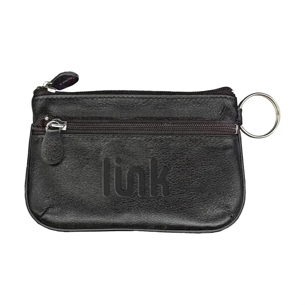 Black color option for Andrew Philips® Leather Coin Case & Id Holder Wallet
