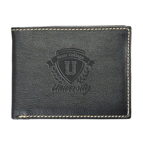 Main photo of Andrew Philips® Leather Contrast Stitch Billfold Wallet