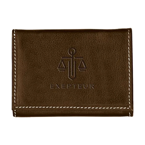 Photo of Andrew Philips® Leather Contrast Stitch Tri Fold Wallet