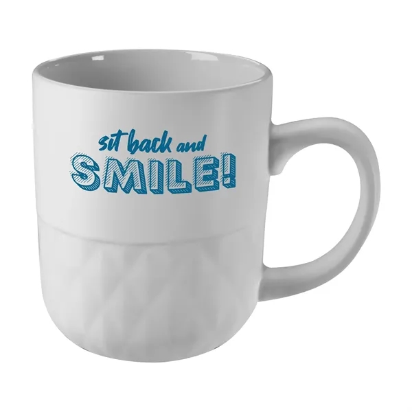 White color option for Good Value™ Coffee Mug With Facet Texture   16 Oz.