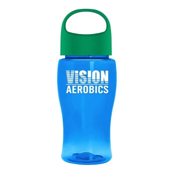 Translucent Blue color option for Garyline® Poly+ Jr. Bottle With Oval Crest Lid   18 Oz.
