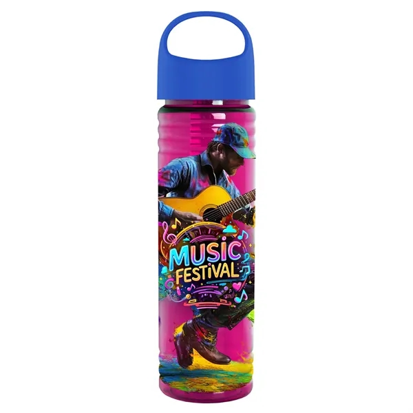 Translucent Fuschia color option for Garyline® Slim Fit Bottle With Oval Crest Lid   24 Oz.
