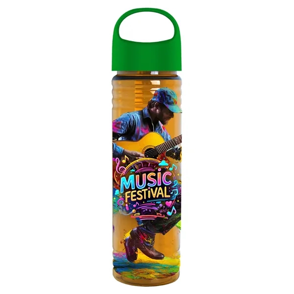 Translucent Orange color option for Garyline® Slim Fit Bottle With Oval Crest Lid   24 Oz.