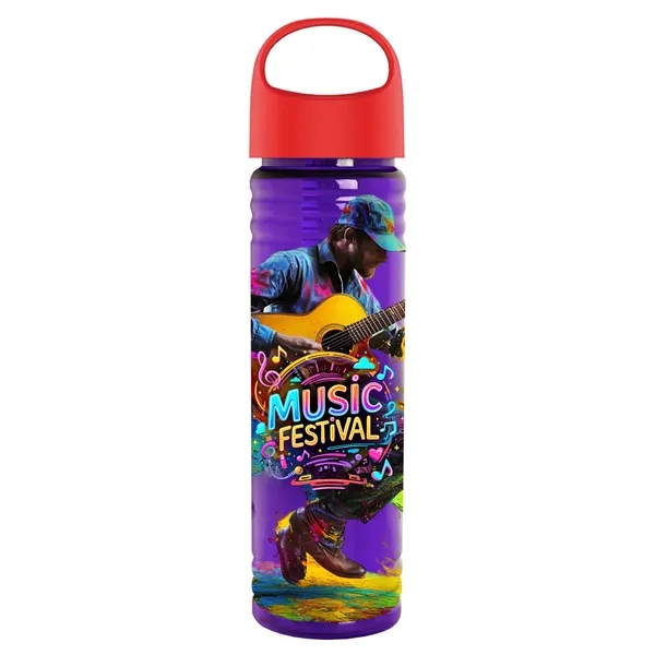 Translucent Violet color option for Garyline® Slim Fit Bottle With Oval Crest Lid   24 Oz.