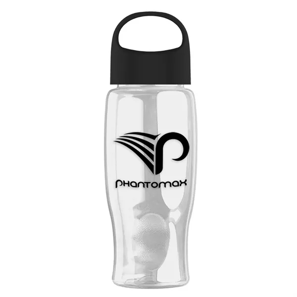 Clear color option for Garyline® Poly+ Bottle With Oval Crest Lid   27 Oz.