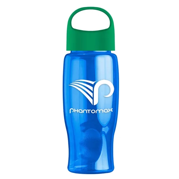 Translucent Blue color option for Garyline® Poly+ Bottle With Oval Crest Lid   27 Oz.