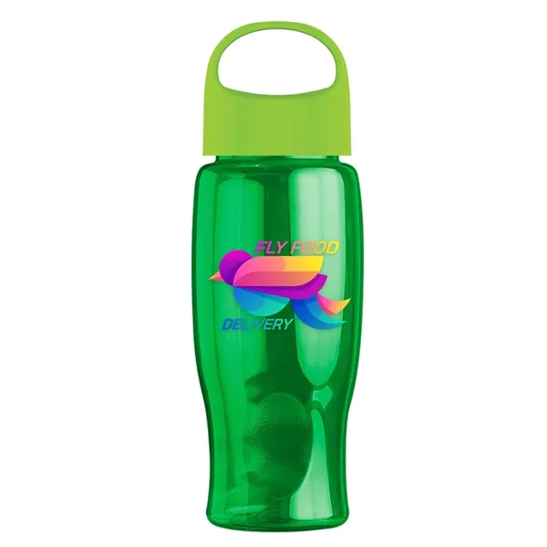 Translucent Green color option for Garyline® Poly+ Bottle With Oval Crest Lid   27 Oz.