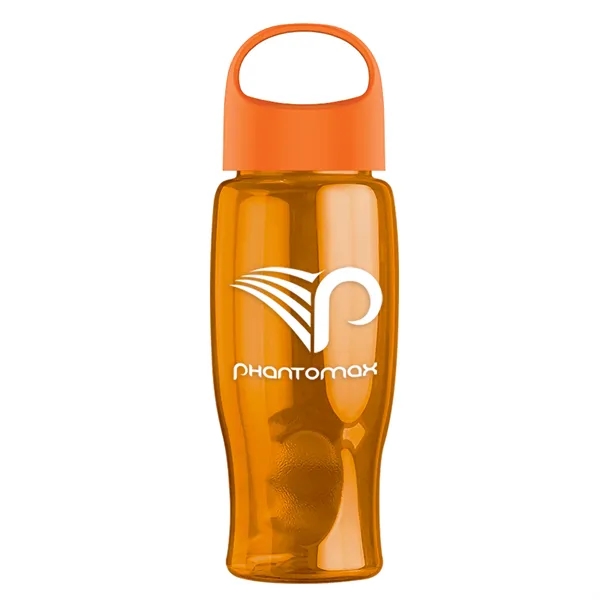 Translucent Orange color option for Garyline® Poly+ Bottle With Oval Crest Lid   27 Oz.