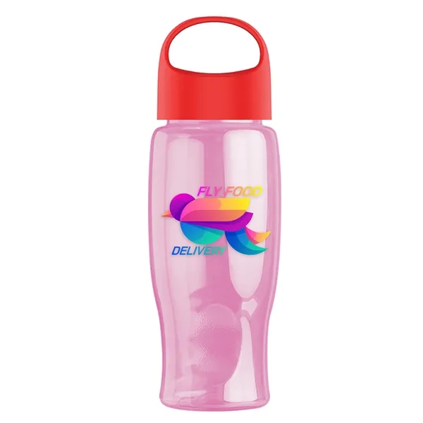 Translucent Pink color option for Garyline® Poly+ Bottle With Oval Crest Lid   27 Oz.
