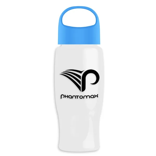 White color option for Garyline® Poly+ Bottle With Oval Crest Lid   27 Oz.
