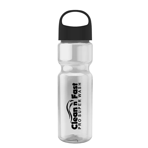 Clear color option for Garyline® Champ Bottle With Oval Crest Lid   28 Oz.