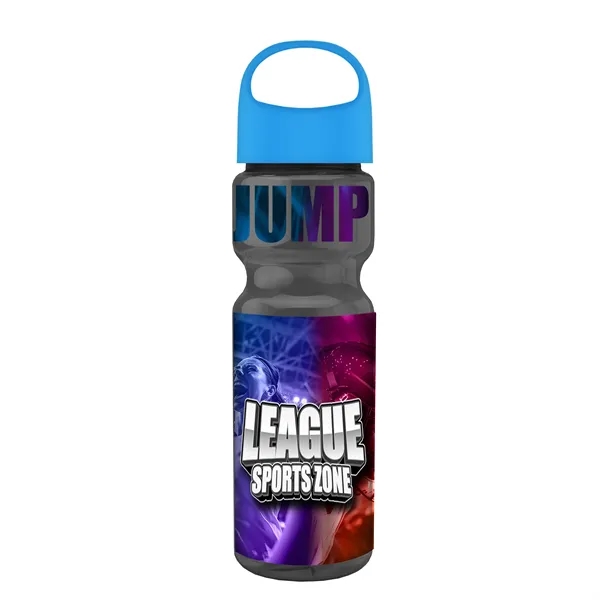 Smoke color option for Garyline® Champ Bottle With Oval Crest Lid   28 Oz.