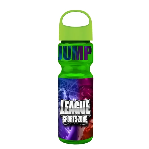 Translucent Green color option for Garyline® Champ Bottle With Oval Crest Lid   28 Oz.