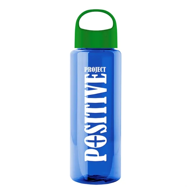Translucent Blue color option for Garyline® Guzzler Bottle With Oval Crest Lid   32 Oz.
