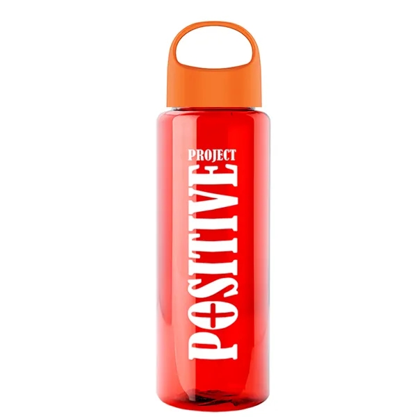 Translucent Red color option for Garyline® Guzzler Bottle With Oval Crest Lid   32 Oz.