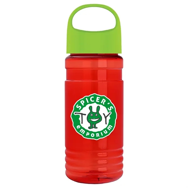 Translucent Red color option for Garyline® Groove Tritan® Bottle With Oval Crest Lid   20 Oz.