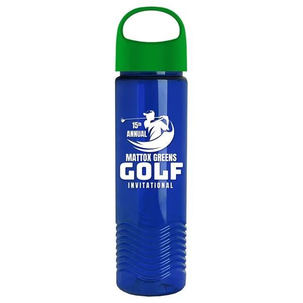 Translucent Blue color option for Garyline® Wave Tritan® Bottle With Oval Crest Lid   24 Oz.
