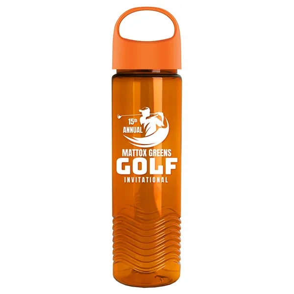 Translucent Orange color option for Garyline® Wave Tritan® Bottle With Oval Crest Lid   24 Oz.