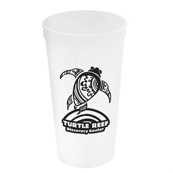 White color option for Garyline® Cups On The Go Stadium Cup   24 Oz.
