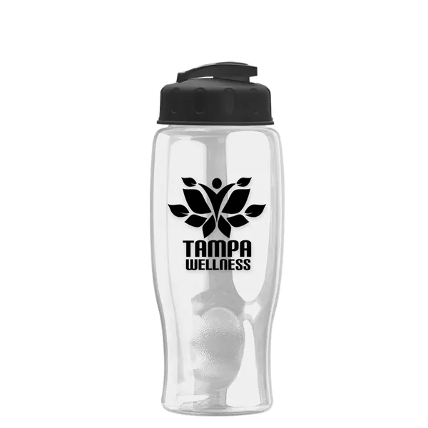 Clear color option for Garyline® Poly+ Bottle With Flip Top Lid   27 Oz.